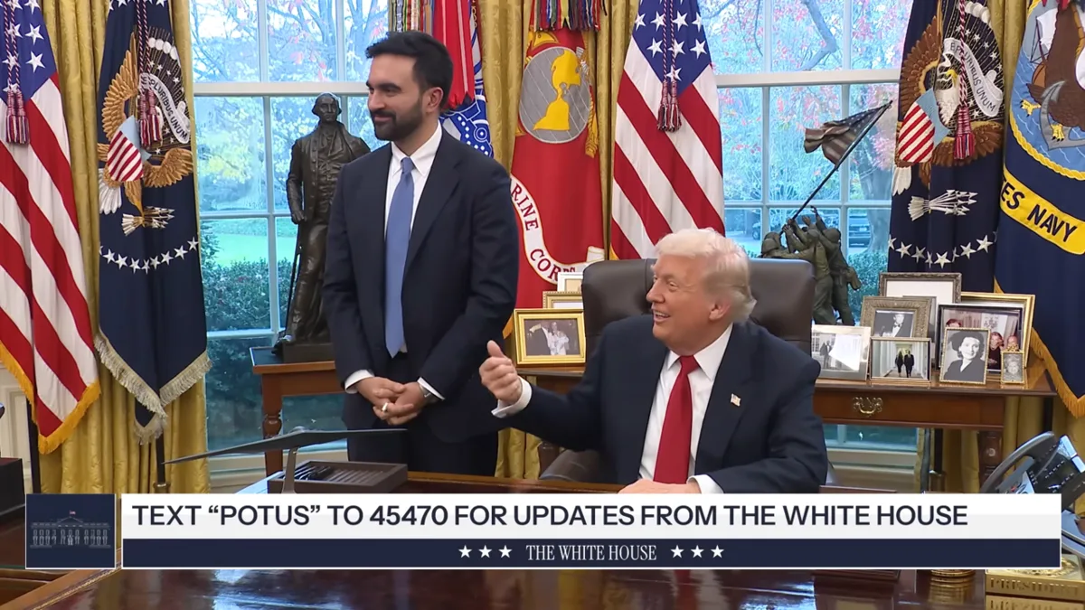 President Trump Meets with Zohran Mamdani, Mayor-Elect, New York City 12-21 screenshot