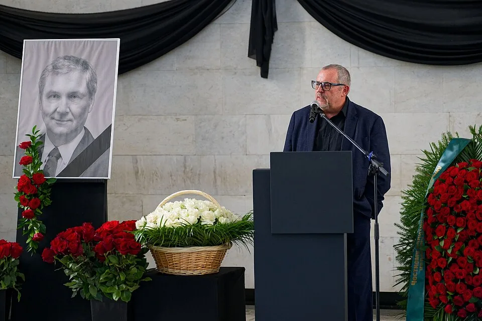 Boris Nadezhdin at Sergei Ivanenko farewell ceremony, 7 September 2024