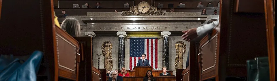 Speaker Mike Johnson delivers remarks following his election