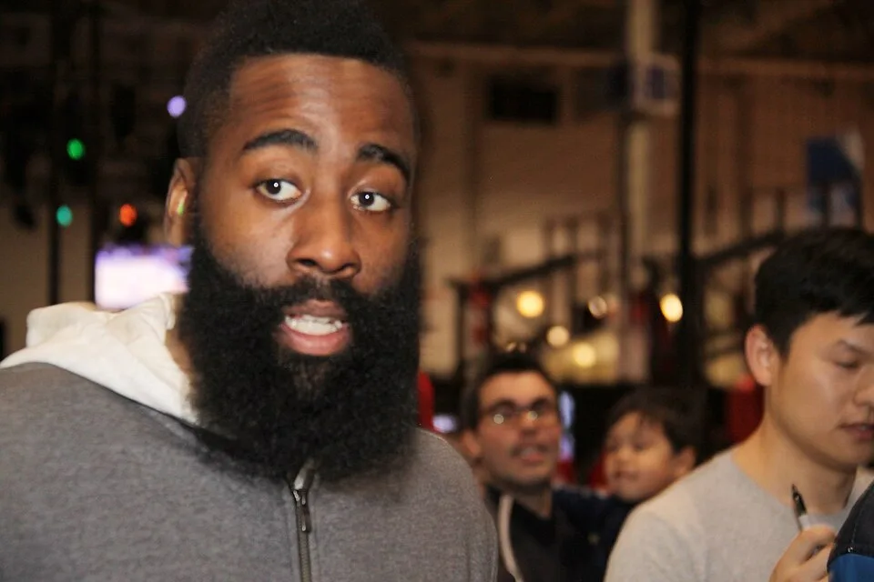 All-Star Game Weekend James Harden at NBA All-Star Weekend Center Court 2016 (24669790309)