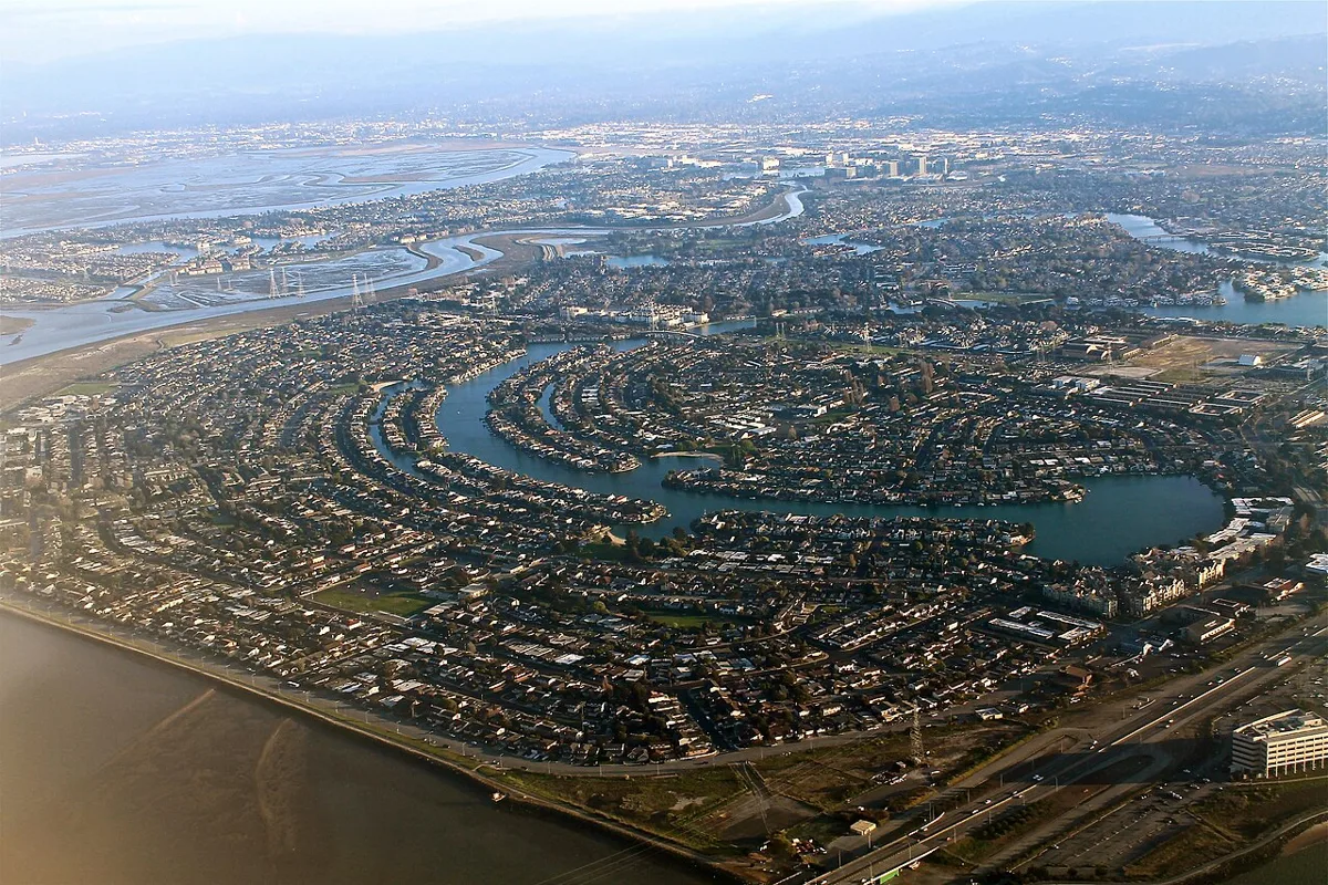 Aerial view of Silicon Valley