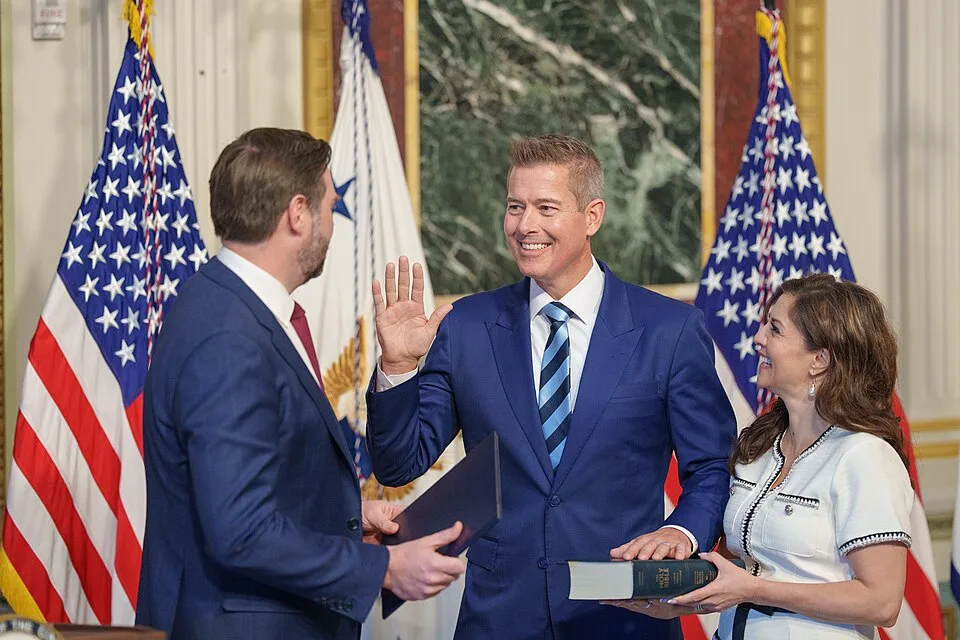 Vice President JD Vance swears in Sean Duffy as Secretary of Transportation