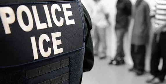 ICE Immigration Raid Scene