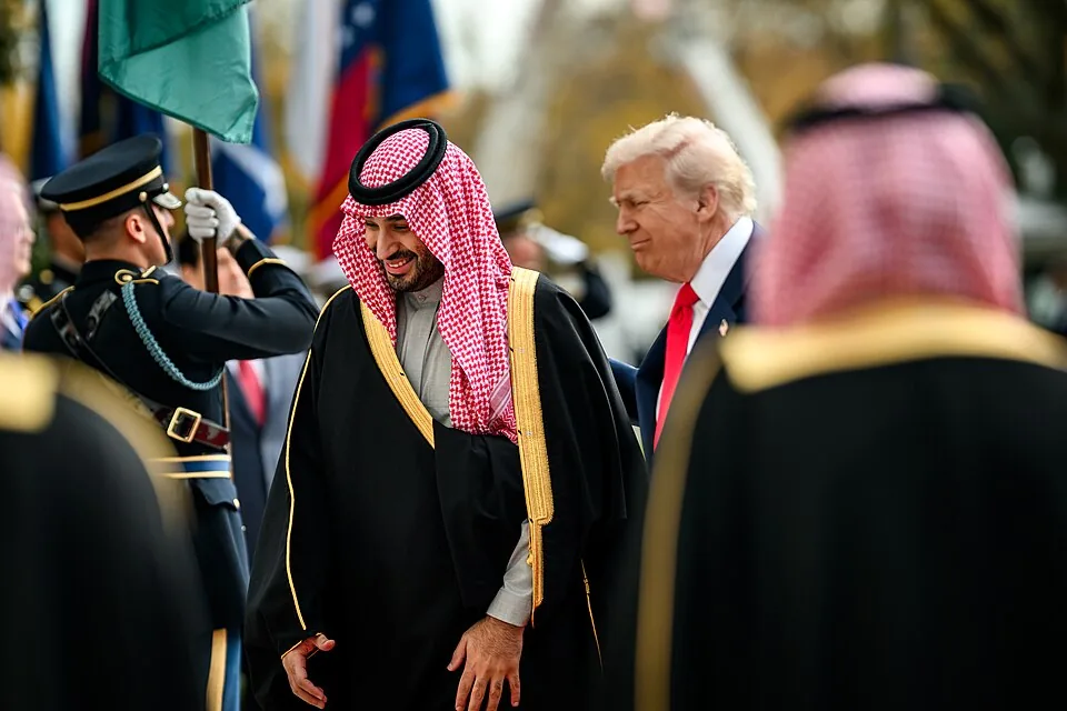 President Donald Trump participates in a bilateral meeting with Crown Prince and Prime Minister Mohammed bin Salman Al Saud of Saudi Arabia, Tuesday, November 18, 2025 52 ite 09