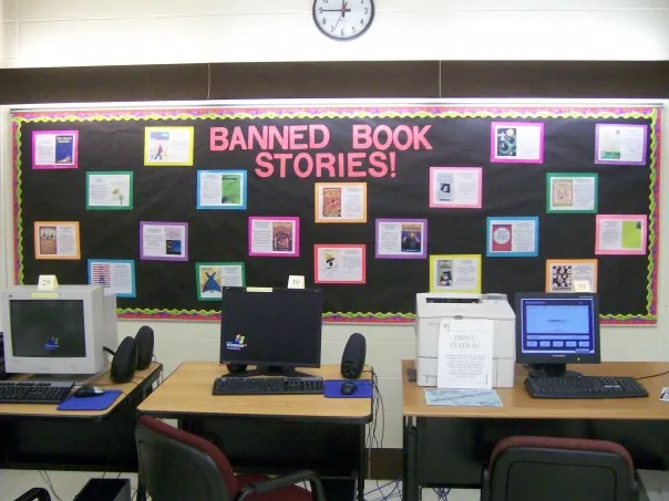 Banned Book Stories! noticeboard display