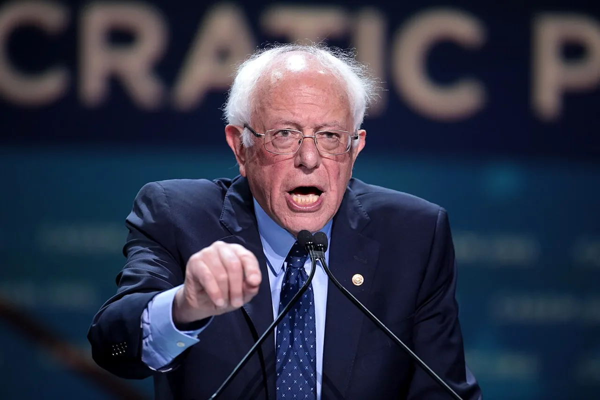 Bernie Sanders speaking at the 2019 California Democratic Party State Convention at Moscone Center in San Francisco on June 2, 2019 (48023129387)
