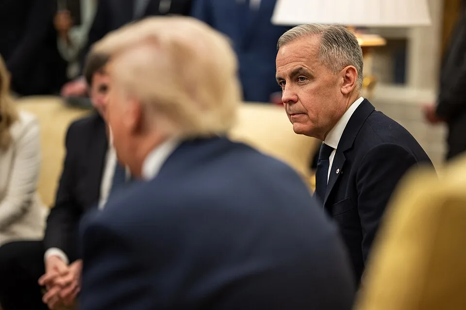 President Donald Trump meets with Canadian Prime Minister Mark Carney in the Oval Office (54501166867)