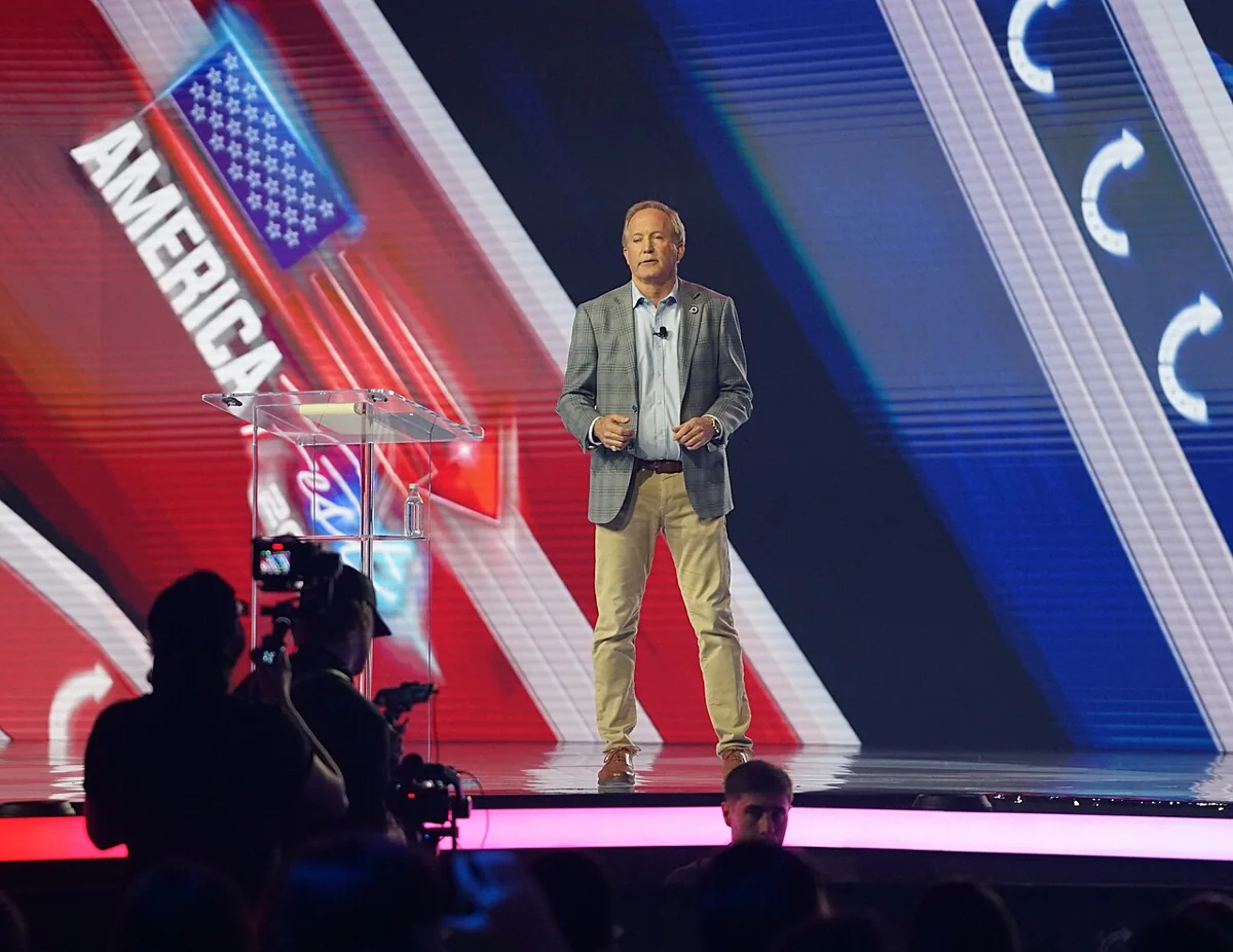 AmericaFest 2025 - Ken Paxton 04 (cropped)