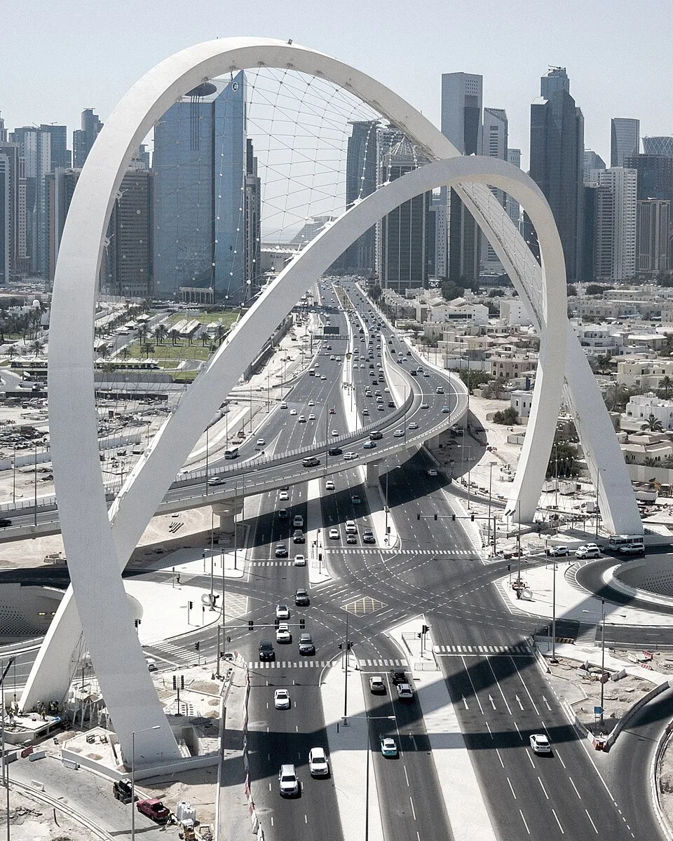 Al Wahda Arches Qatar Architect Erik Behrens Aerial Photo