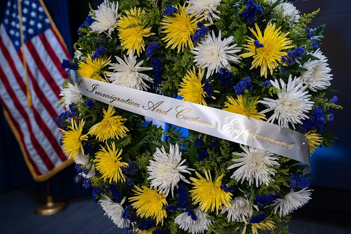 DHS Secretary Alejandro Mayorkas attends United States Immigration and Customs Enforcement (ICE) Valor Memorial and Wreath Laying on 14 May 2024 - 1