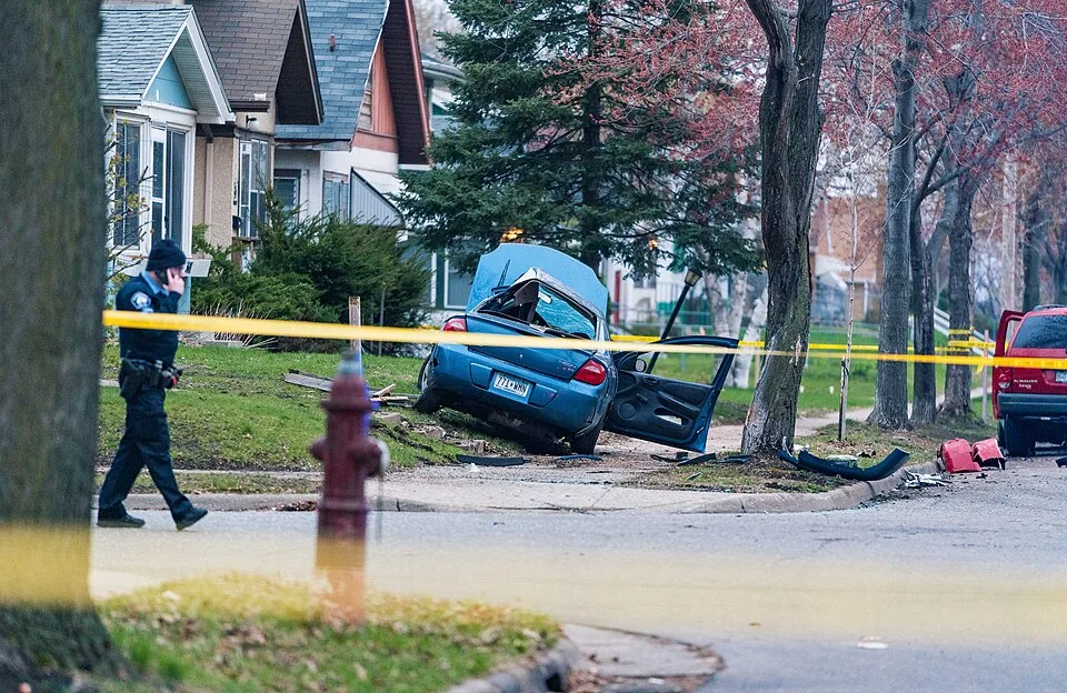 36th & Aldrich Fatal Car Crash, North Minneapolis