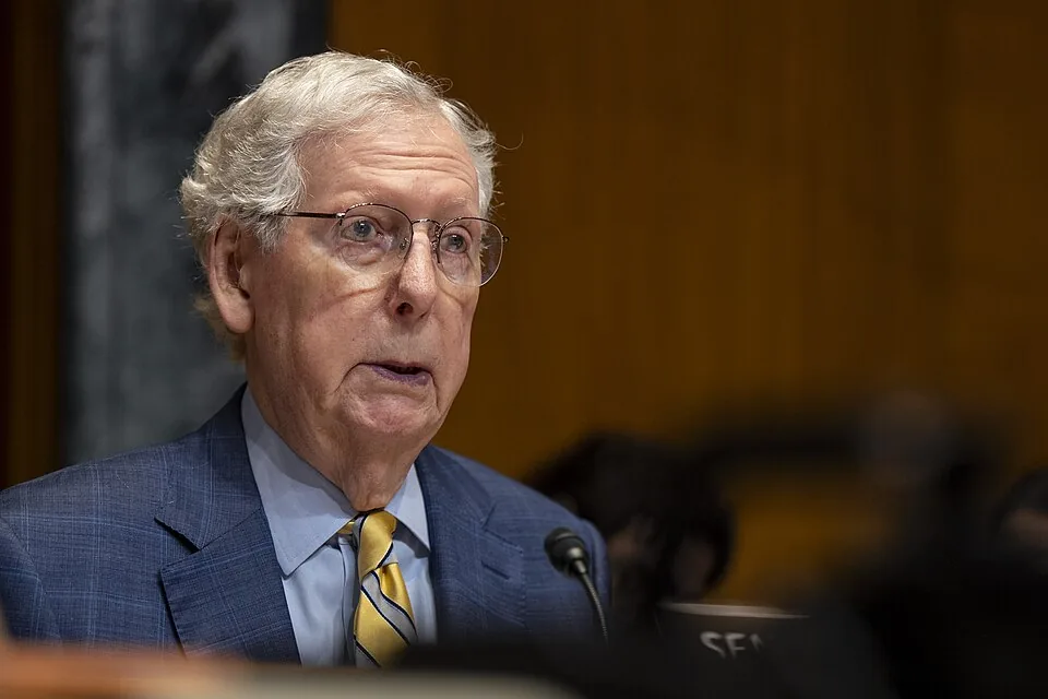 Mitch McConnell delivers opening remarks during a hearing to examine proposed budget estimates for fiscal year 2026 for the Department of Defense (54582889203)