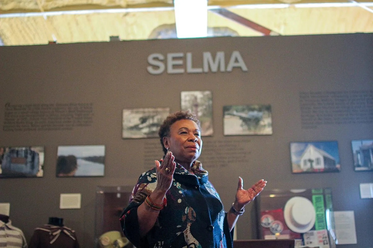 Barbara Lee at the National Voting Rights Museum