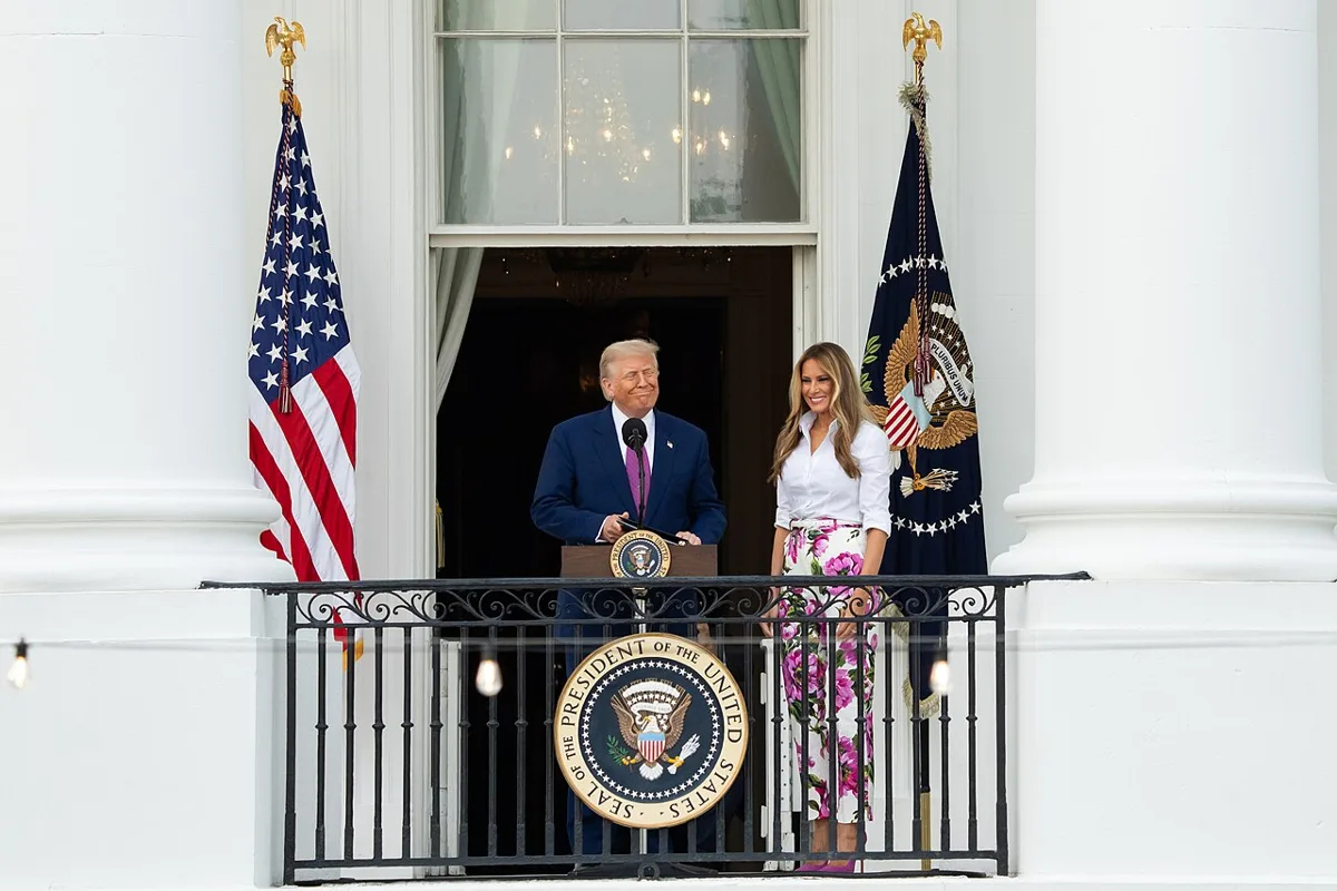 F20250612AH-0314 President Donald Trump and FLOTUS Melania Trump attend the Congressional Picnic