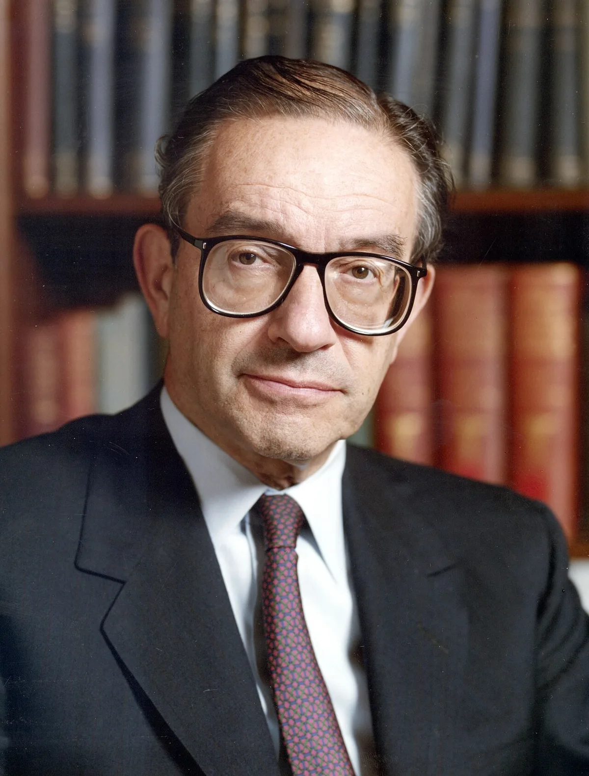 Alan Greenspan color photo portrait