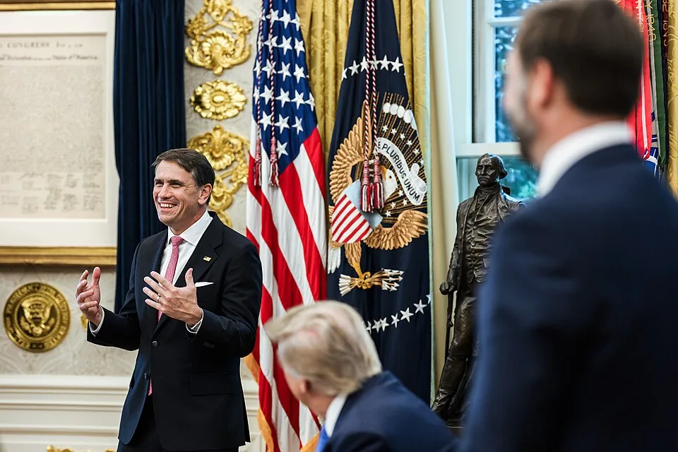 Swearing-in ceremony for U.S. Attorney General Todd Blanche in the Oval Office, Monday, August 10, 2026 -4