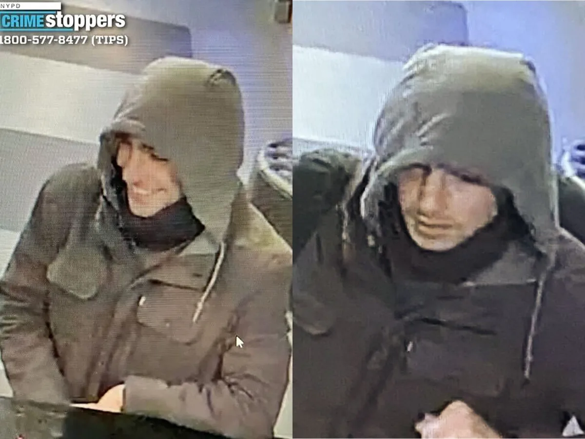 Merged CCTV of suspect in Thompson's murder
