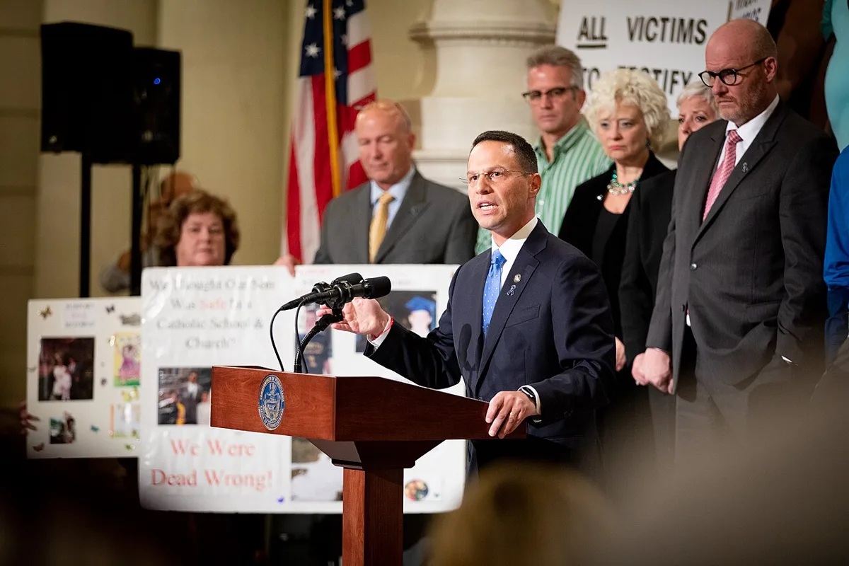 Attorney General Josh Shapiro, Governor Tom Wolf, First Lady Frances Wolf, Legislators, Victims and Advocates Rally for Reforms Recommended by Grand Jury on Child Sex Abuse in the Church (44860700632)