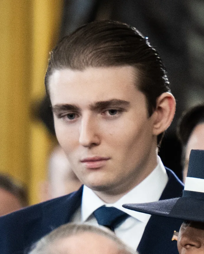 Barron Trump at Donald Trump's second inauguration in 2025 (4x5 cropped)