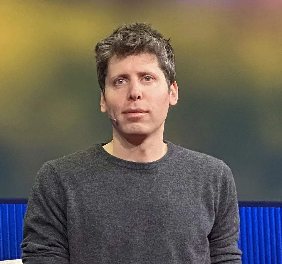 Sam Altman speaking at TED (cropped)