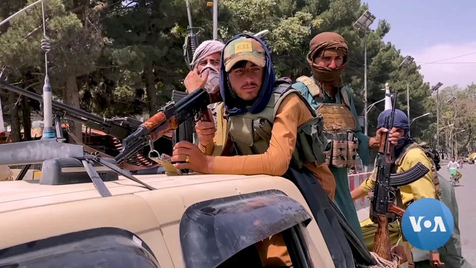 Taliban Fighters and Truck in Kabul, August 17 2021