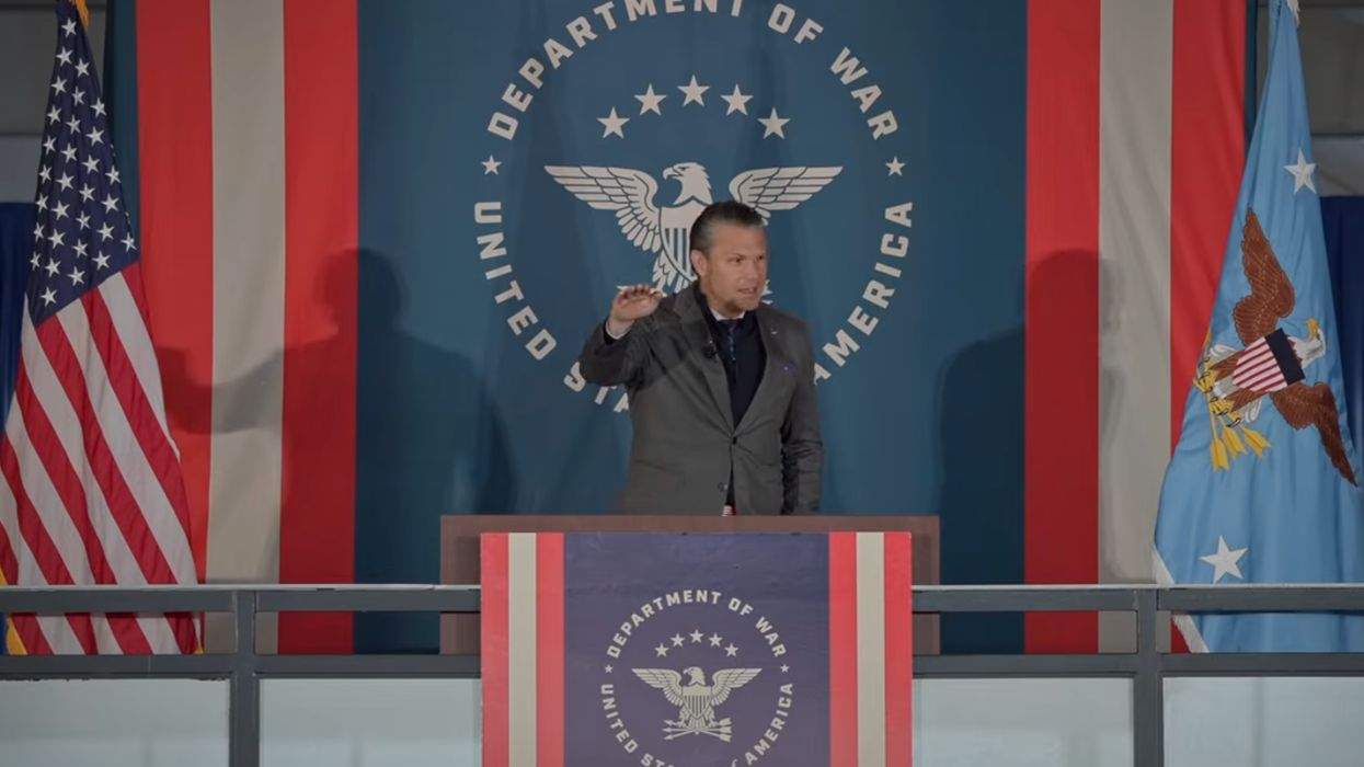 Hegseth Spoke Before a Stiff-Winged Eagle Straight Out of the Third Reich's Playbook