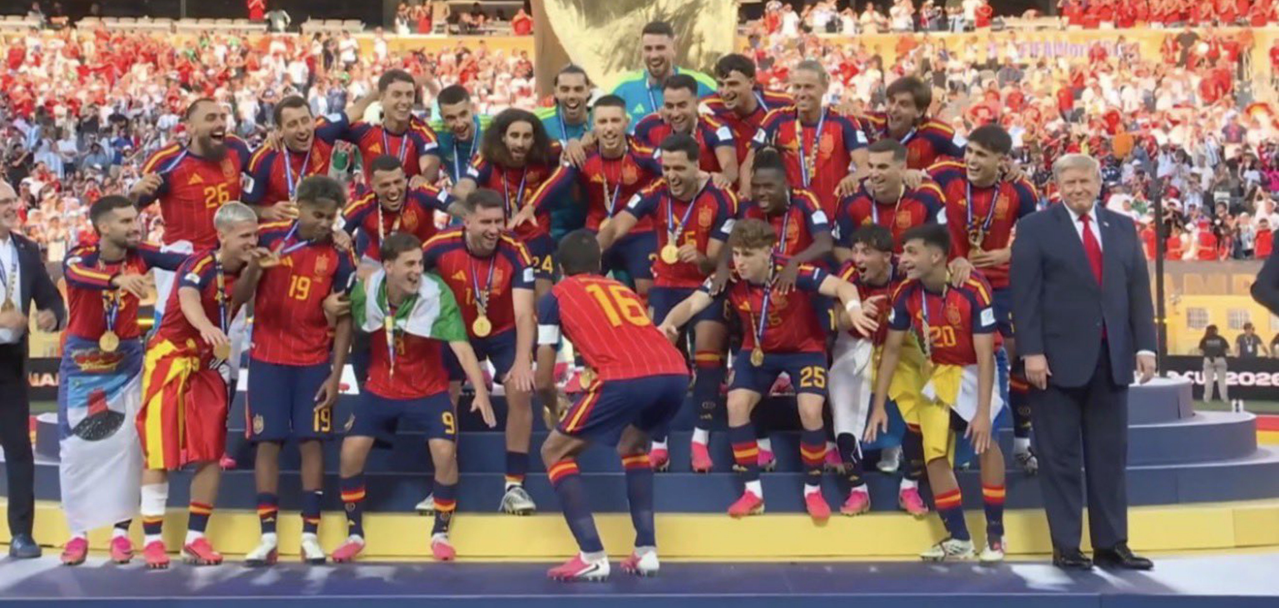 Trump Crashing Spain's World Cup 2026 Celebration